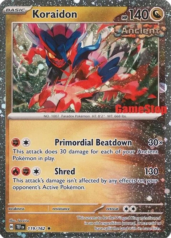Koraidon (Gamestop Promo) - 119/162 (Miscellaneous Cards & Products)