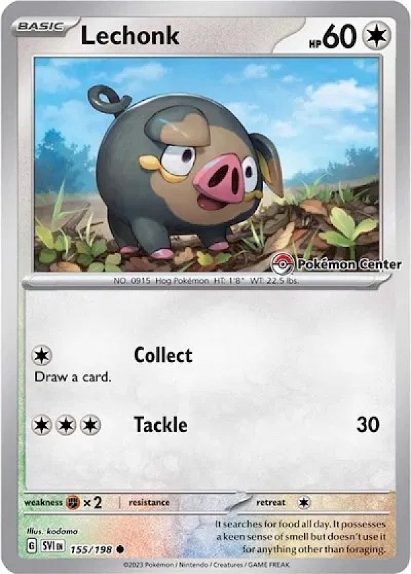 Lechonk (Sealed Pokemon Center Exclusive) - 155/198 (Scarlet & Violet Promo)