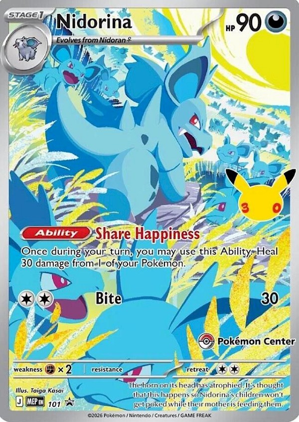 Nidorina (Pok&eacute;mon Center Exclusive) - 101 (30th Celebration)