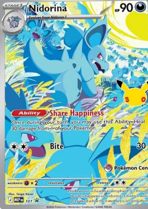 Nidorina (Pokemon Center Exclusive) - 101 (30th Celebration)