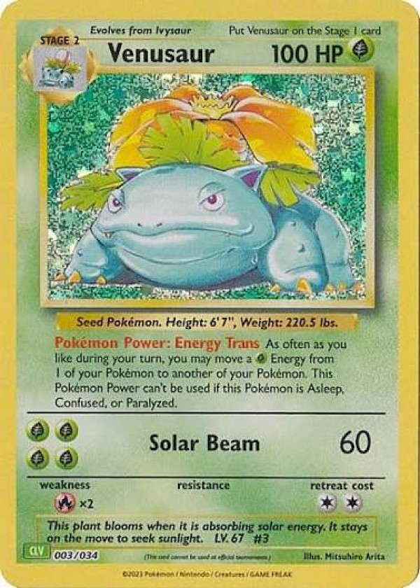 Venusaur - 003/034 (Trading Card Game Classic)
