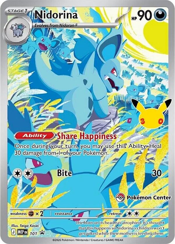 Nidorina (Sealed Pokemon Center Exclusive) - 101 (30th Celebration)