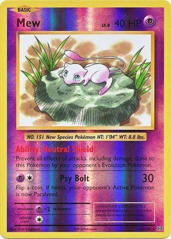 Mew (Reverse Holofoil) - 53/108 (Evolutions)