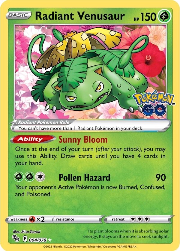 Radiant Venusaur - 004/078 (Pok&eacute;mon Go)