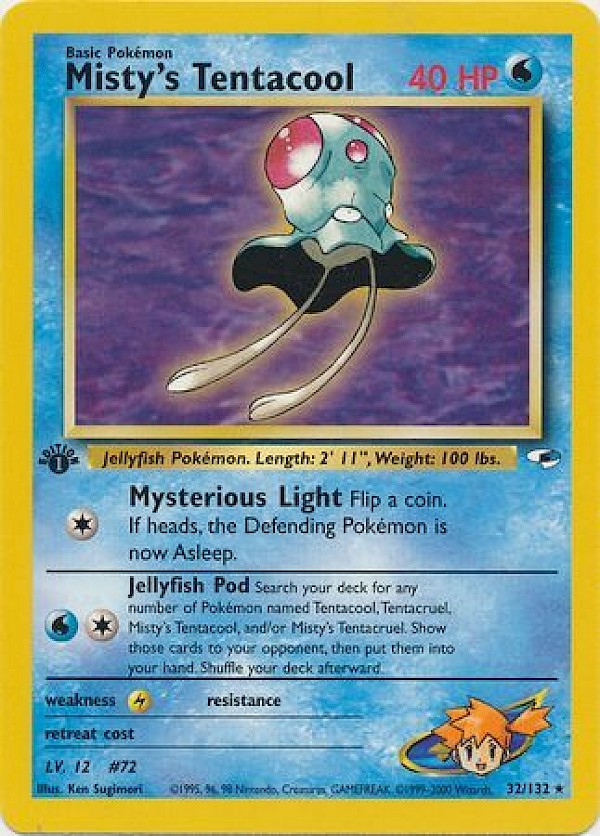 Misty's Tentacool (First Edition) - 32/132 (Gym Heroes)