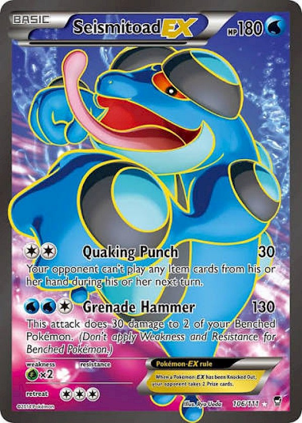 Seismitoad EX (Full Art) - 106/111 (Furious Fists)