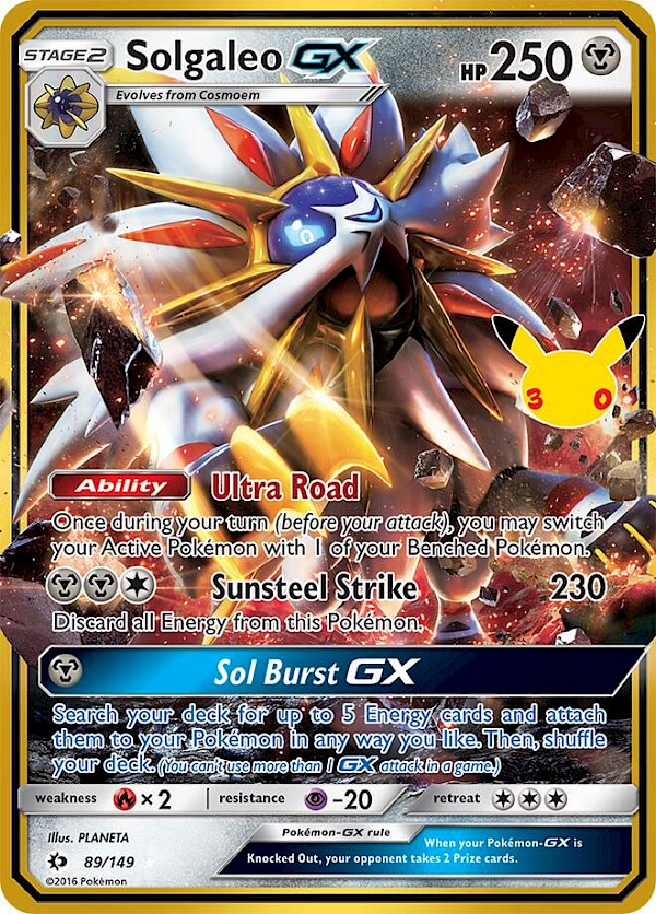 Solgaleo GX - 89/149 (30th Celebrations)