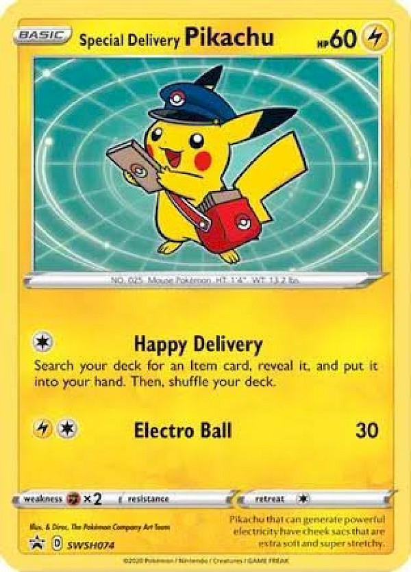 Special Delivery Pikachu (Sealed) - SWSH074 (Sword & Shield Promo)