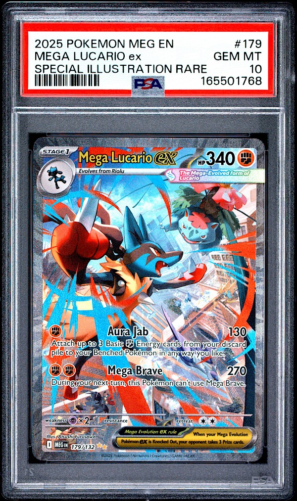 Mega Lucario EX (PSA 10) - 179/132 (Mega Evolution)