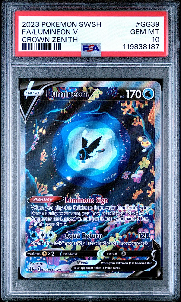 Lumineon V (PSA 10) - GG39/GG70 (Crown Zenith: Galarian Gallery)