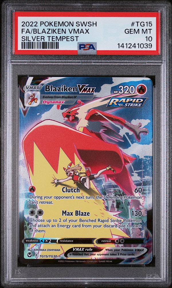 Blaziken VMAX (PSA 10) - TG15/TG30 (Silver Tempest Trainer Gallery)