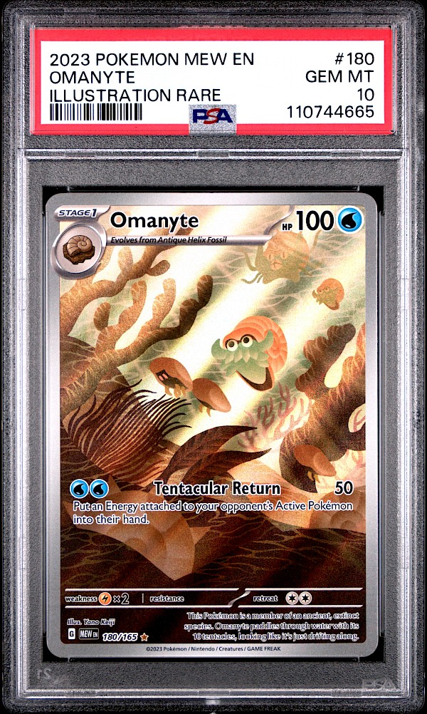 Omanyte (PSA 10) - 180/165 (Pok&egrave;mon 151)