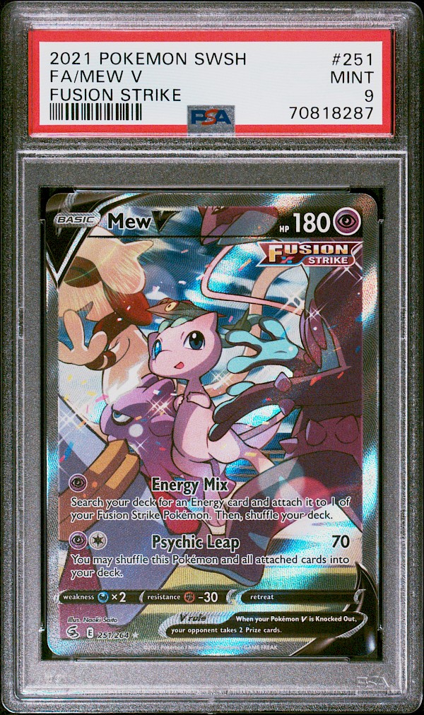 Mew V (PSA 9) - 251/264 (Fusion Strike)